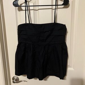 NWOT Lucky Brand Black Strapless Top Size L